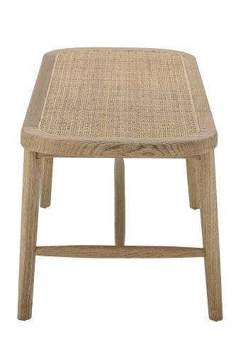 BLOOMINGVILLE Rauke Bank, rechteckig – natürliches Zuckerrohr und Sabrang-Teak (120x45)