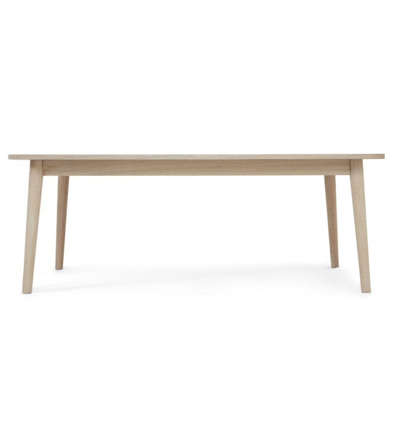 Nyborg salongbord, rektangulrt - hvitoljet eikefiner og tre (70x125)