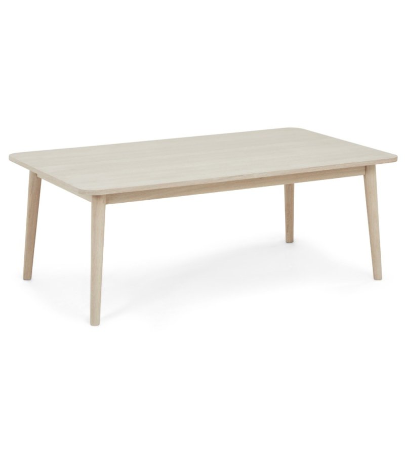 Nyborg salongbord, rektangulrt - hvitoljet eikefiner og tre (70x125)