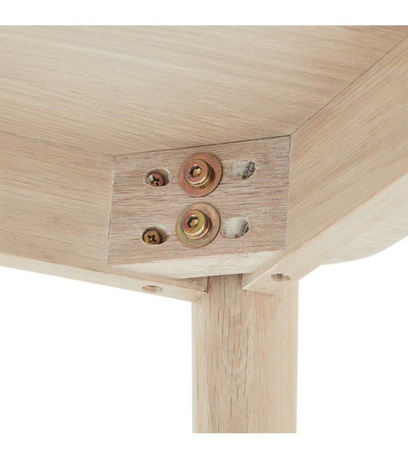 Nyborg salongbord, rektangulrt - hvitoljet eikefiner og tre (70x125)