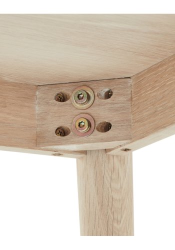 Nyborg salongbord, firkantet - hvitoljet eikefiner og tre (70x70)