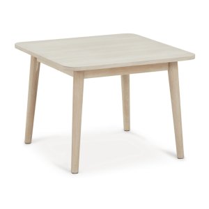Nyborg sofabord, kvadratisk - hvidolieret egetrsfinér og tr (70x70)