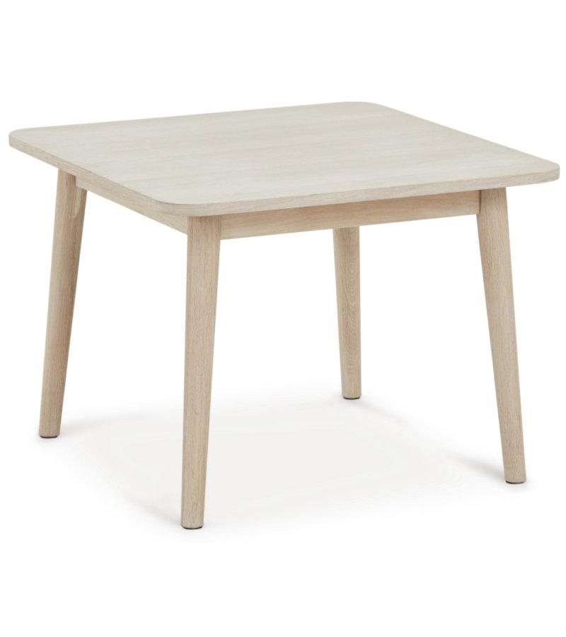 Nyborg salongbord, firkantet - hvitoljet eikefiner og tre (70x70)