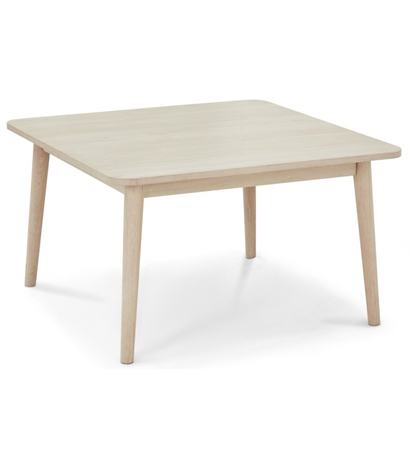 Nyborg salongbord, firkantet - hvitoljet eikefiner og tre (90x90)