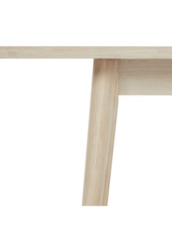 Esstisch Nyborg, mit 2 Einlegeplatten – weiß geöltes Eichenfurnier und Holz (100x200(300))