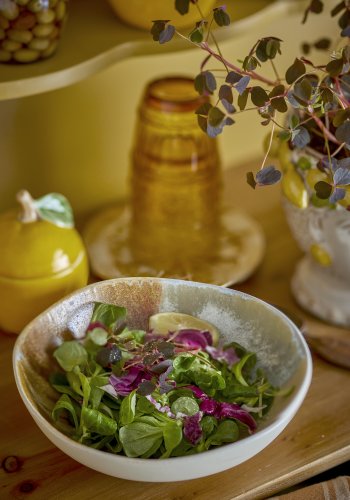 CREATIVE COLLECTION Lacey Schüssel, Gelb, Steingut (T21xH6 cm, 4er-Set)