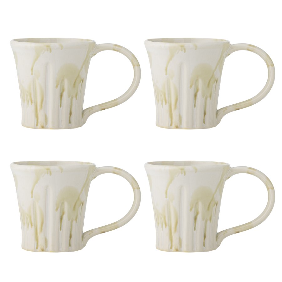 CREATIVE COLLECTION Joseph Becher, Grün, Steingut (T9xH9,5 cm, 4er-Set)