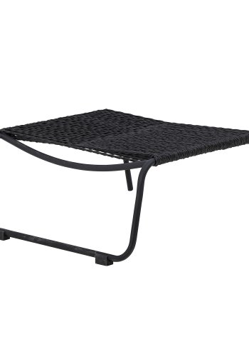 BLOOMINGVILLE Boel lenestol med krakk, svart, metall