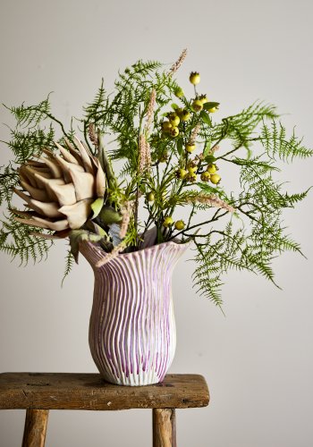 CREATIVE COLLECTION Blumenvase, Rosa, Steingut