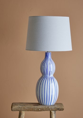 CREATIVE COLLECTION Gavisa Tischleuchte, Blau, Steingut