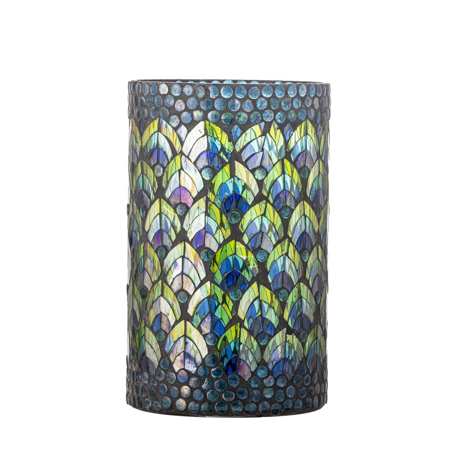 CREATIVE COLLECTION Kali telysholder, bl, glass