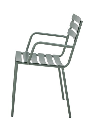 BLOOMINGVILLE Monsi Gartenstuhl, m. Armlehnen, stapelbar - grün verzinktes Eisen