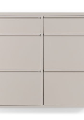 SPINDER DESIGN BILLY 6 skoskab, m. 6 lger - silky taupe stl