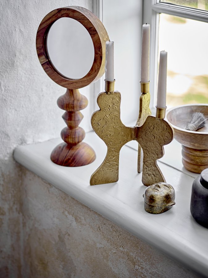 BLOOMINGVILLE Lux lysestage - guld metal