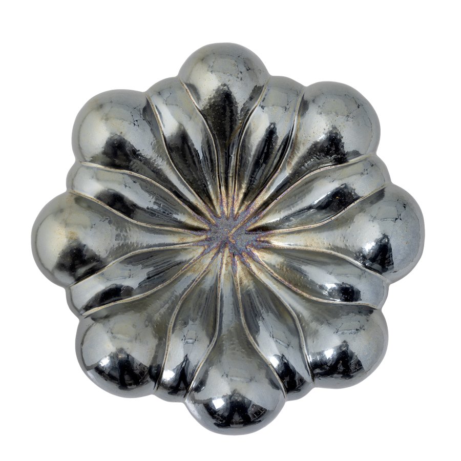 BLOOMINGVILLE Sheeran Schale, Silber, Steingut (D31,5xH14 cm)