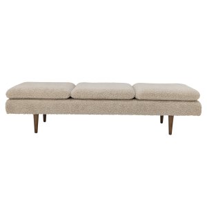 BLOOMINGVILLE Pione daybed - natur polyester og brun gummitr (198x77)