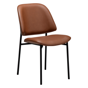 DANFORM OHMY spisebordsstol - cognac kunstlder og sort stl
