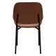 DANFORM OHMY Esszimmerstuhl - Cognac-Kunstleder und schwarzer Stahl