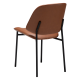DANFORM OHMY Esszimmerstuhl - Cognac-Kunstleder und schwarzer Stahl