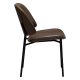 DANFORM OHMY Esszimmerstuhl - Major braunes Kunstleder und schwarzer Stahl