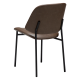 DANFORM OHMY Esszimmerstuhl - Major braunes Kunstleder und schwarzer Stahl