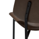 DANFORM OHMY Esszimmerstuhl - Major braunes Kunstleder und schwarzer Stahl