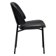 DANFORM OHMY Esszimmerstuhl - Rabenschwarzes Kunstleder und schwarzer Stahl