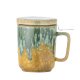 CREATIVE COLLECTION Yuma Tasse mit Deckel und Teetasse, Grn, Steingut