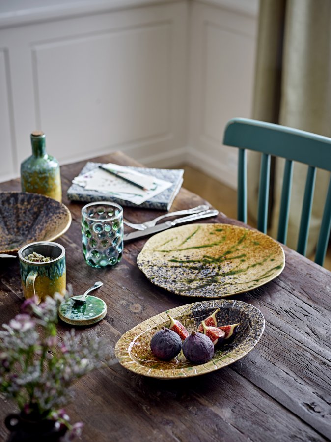 CREATIVE COLLECTION Larken serveringsfat, svart, steinty