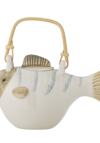 CREATIVE COLLECTION Wrenna Teekanne, Grau, Steingut