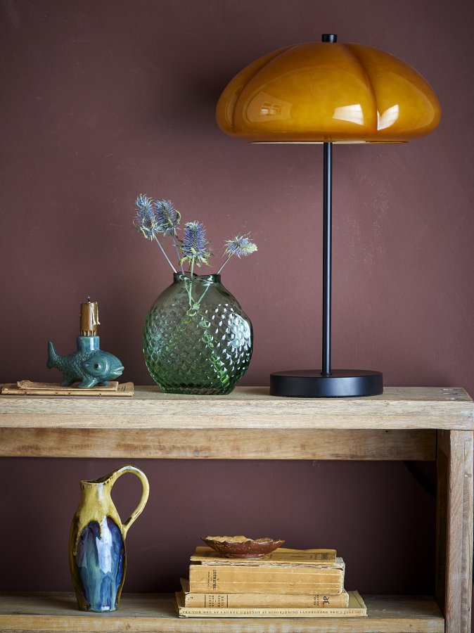 CREATIVE COLLECTION Kinoko Tischleuchte, Gelb, Metall (T30xH46,5 cm)