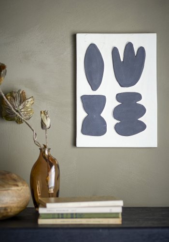 BLOOMINGVILLE Lutton Wanddekoration, Wei, Steingut