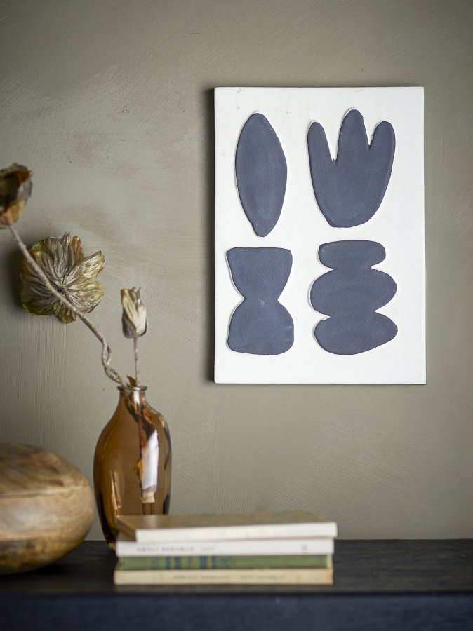 BLOOMINGVILLE Lutton Wanddekoration, Wei, Steingut