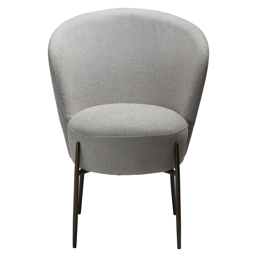 DAN-FORM ORBIT Stol Kasjmir bouclstoff med svarte metallben