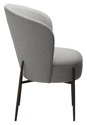 DAN-FORM ORBIT Stol Kasjmir bouclstoff med svarte metallben