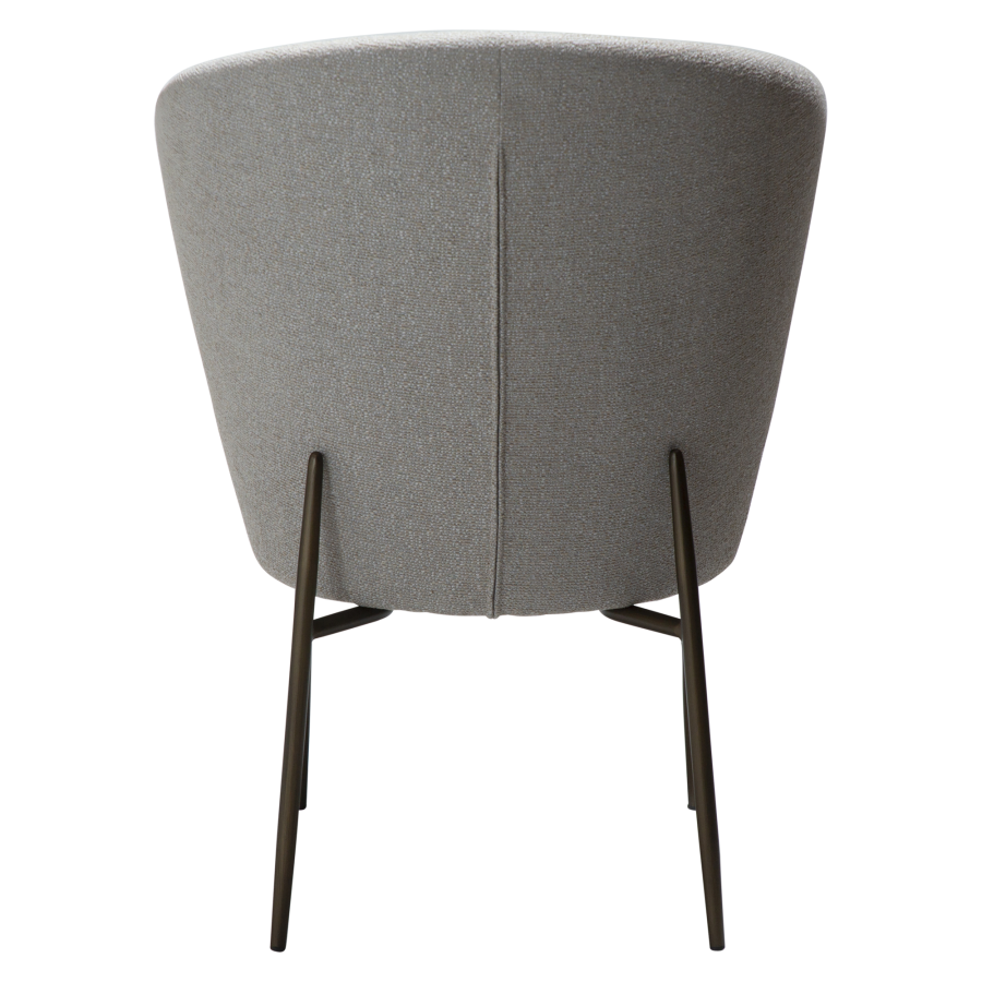 DAN-FORM ORBIT Stol Kasjmir bouclstoff med svarte metallben