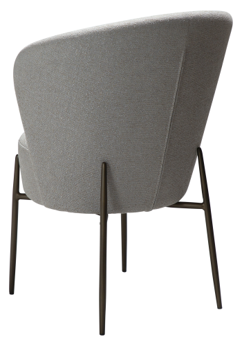 DAN-FORM ORBIT Stol Kasjmir bouclstoff med svarte metallben