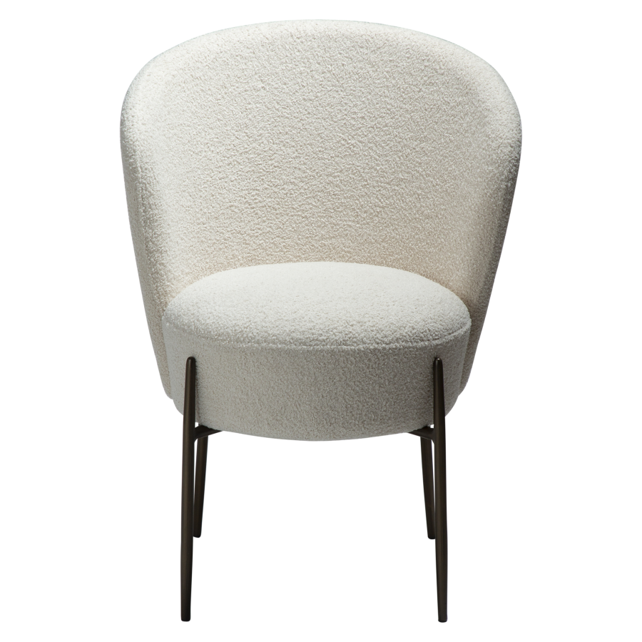 DAN-FORM ORBIT Stol Due RPES boucl m. antikke messingben