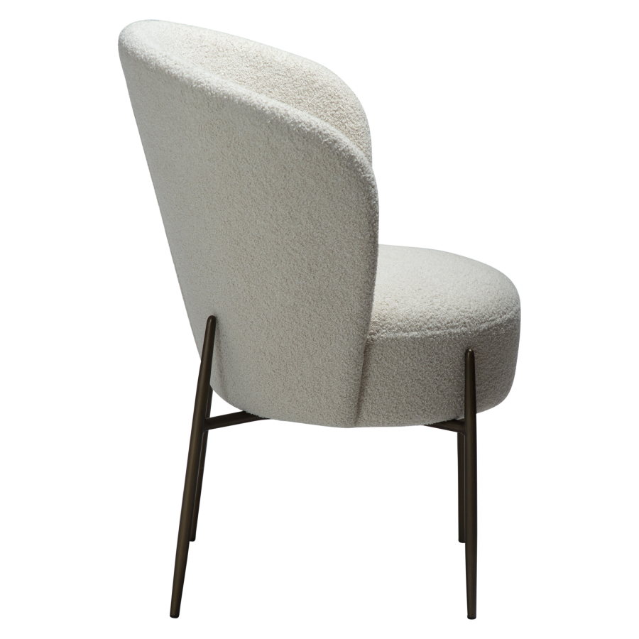 DAN-FORM ORBIT Stol Due RPES boucl m. antikke messingben