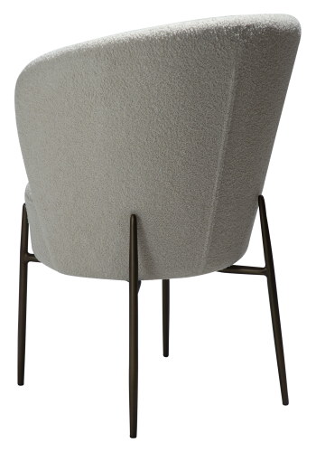 DAN-FORM ORBIT Stol Due RPES boucl m. antikke messingben