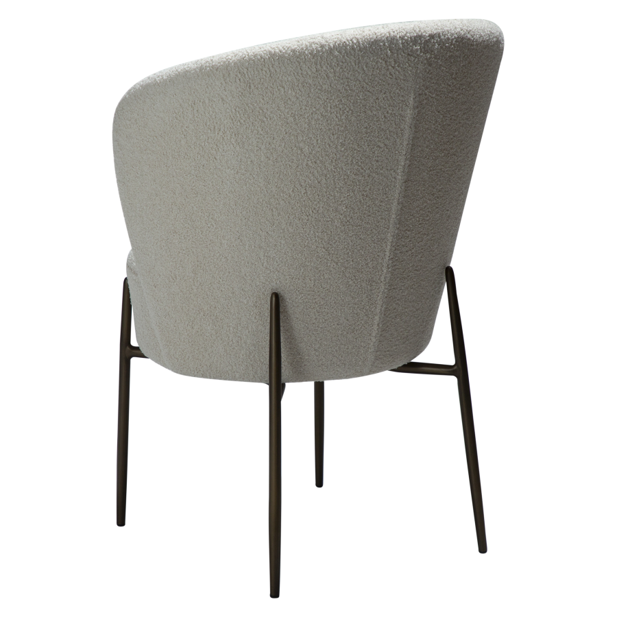 DAN-FORM ORBIT Stol Due RPES boucl m. antikke messingben