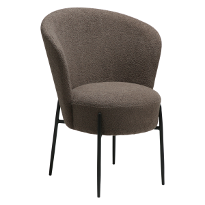 DANFORM Orbit spisebordsstol - Major brun RPES bouclstof og sort stl