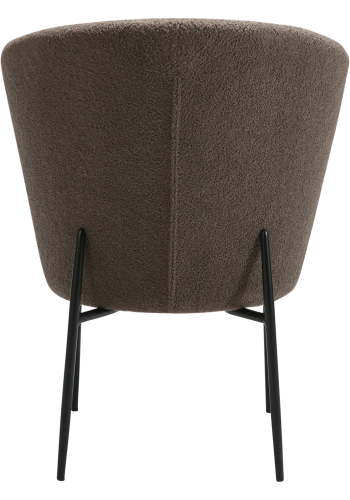 DANFORM Orbit Esszimmerstuhl - Major brauner RPES Bouclé-Stoff und schwarzer Stahl