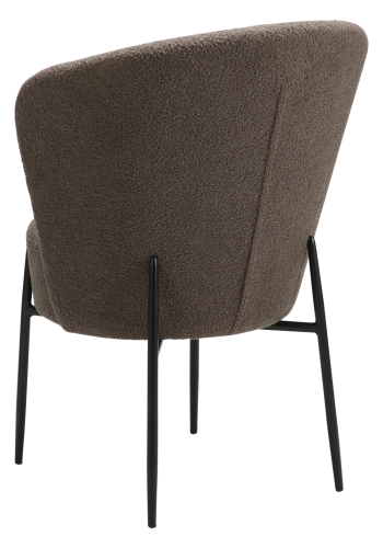 DANFORM Orbit Esszimmerstuhl - Major brauner RPES Bouclé-Stoff und schwarzer Stahl