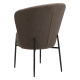 DANFORM Orbit Esszimmerstuhl - Major brauner RPES Bouclé-Stoff und schwarzer Stahl
