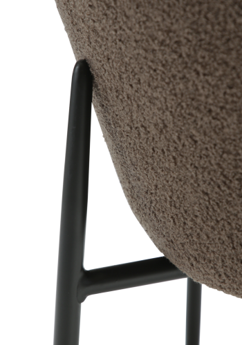 DANFORM Orbit Esszimmerstuhl - Major brauner RPES Bouclé-Stoff und schwarzer Stahl