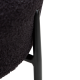 DANFORM Orbit Esszimmerstuhl - Obsidianschwarzer RPES-Bouclé-Stoff mit Glitzer und schwarzem Stahl