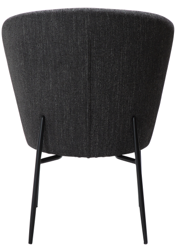 DAN-FORM ORBIT Stol Raven svart bouclstoff med svarte metallben