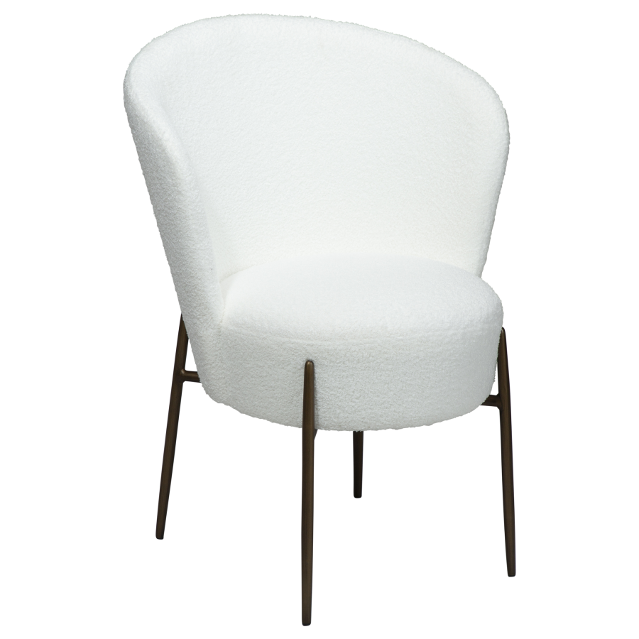 DAN-FORM ORBIT Stol Snow RPES boucl m. antikke messingben