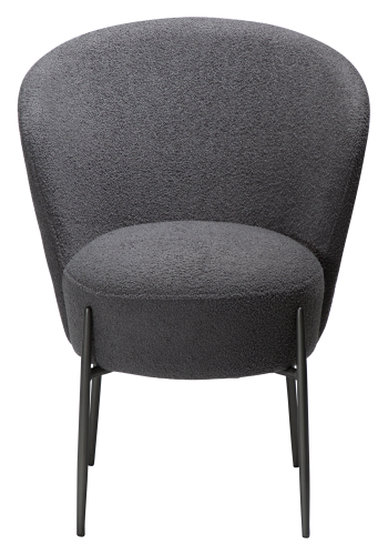 DAN-FORM ORBIT Stol Stein RPES boucl m. antikke ben i tinn